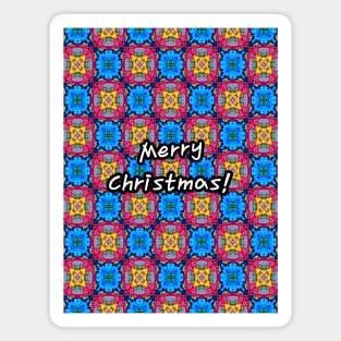 Colorful Christmas tree patterns. Magnet